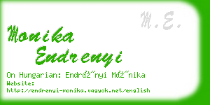 monika endrenyi business card